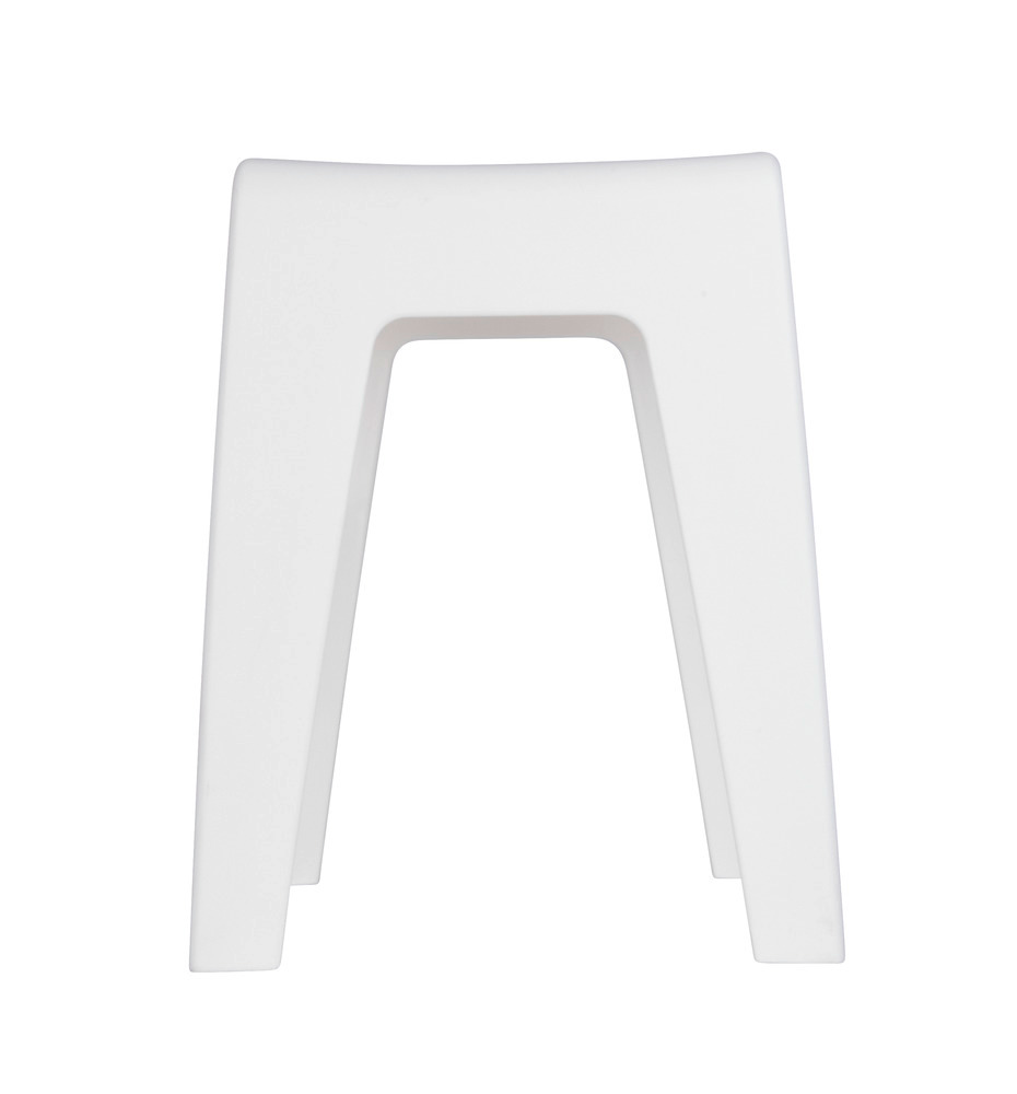 Tabouret pour salle de bain Kumba blanc  plastique