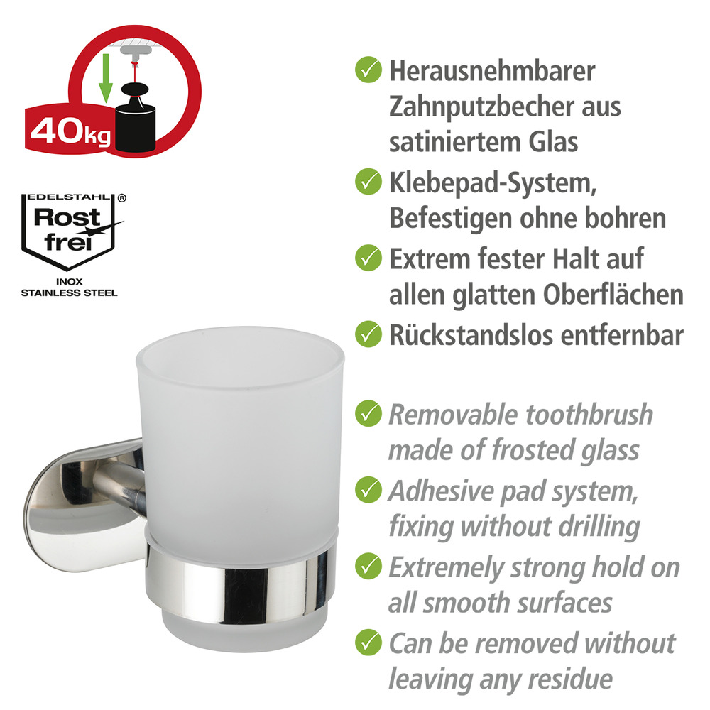 Turbo-Loc® Porte-gobelet Uno Orea Shine  fixer sans percer