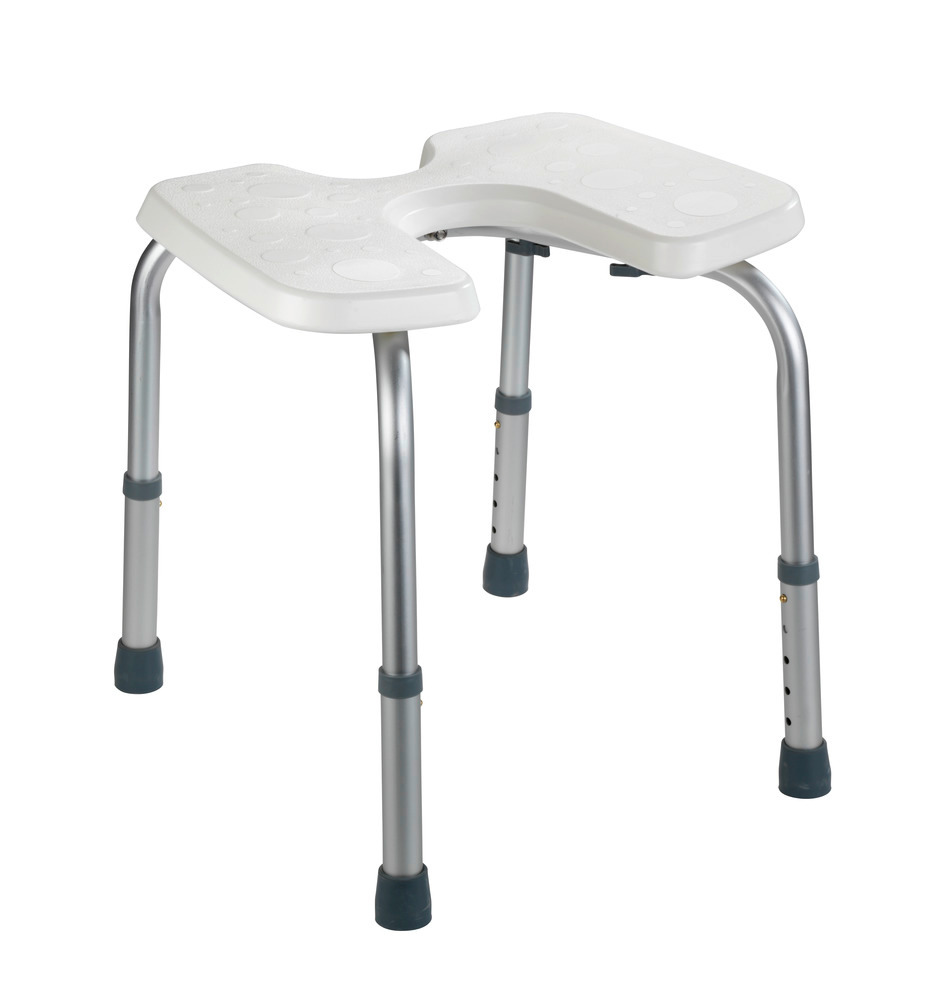 Tabouret de douche hygiénique Secura  réglable en hauteur, capacité de charge 120 kg