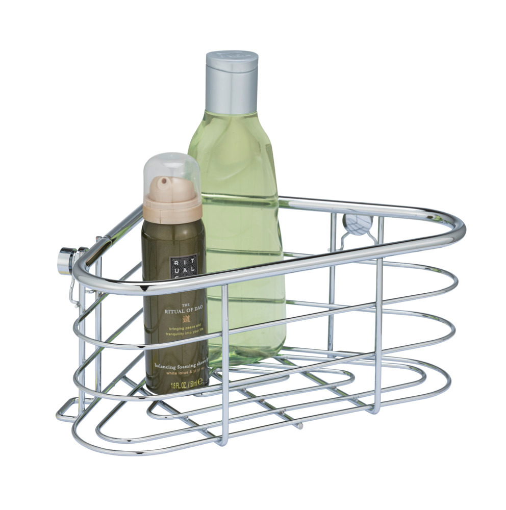 Etagère d'angle  Panier extra profond pour les flacons de shampooing et de gel douche