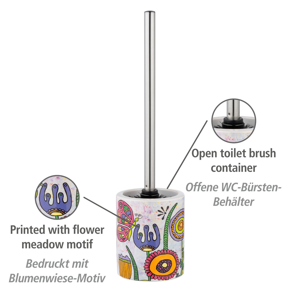 Porte-brosse WC Full Bloom  Porte-brosse sur pied, brosse WC incluse