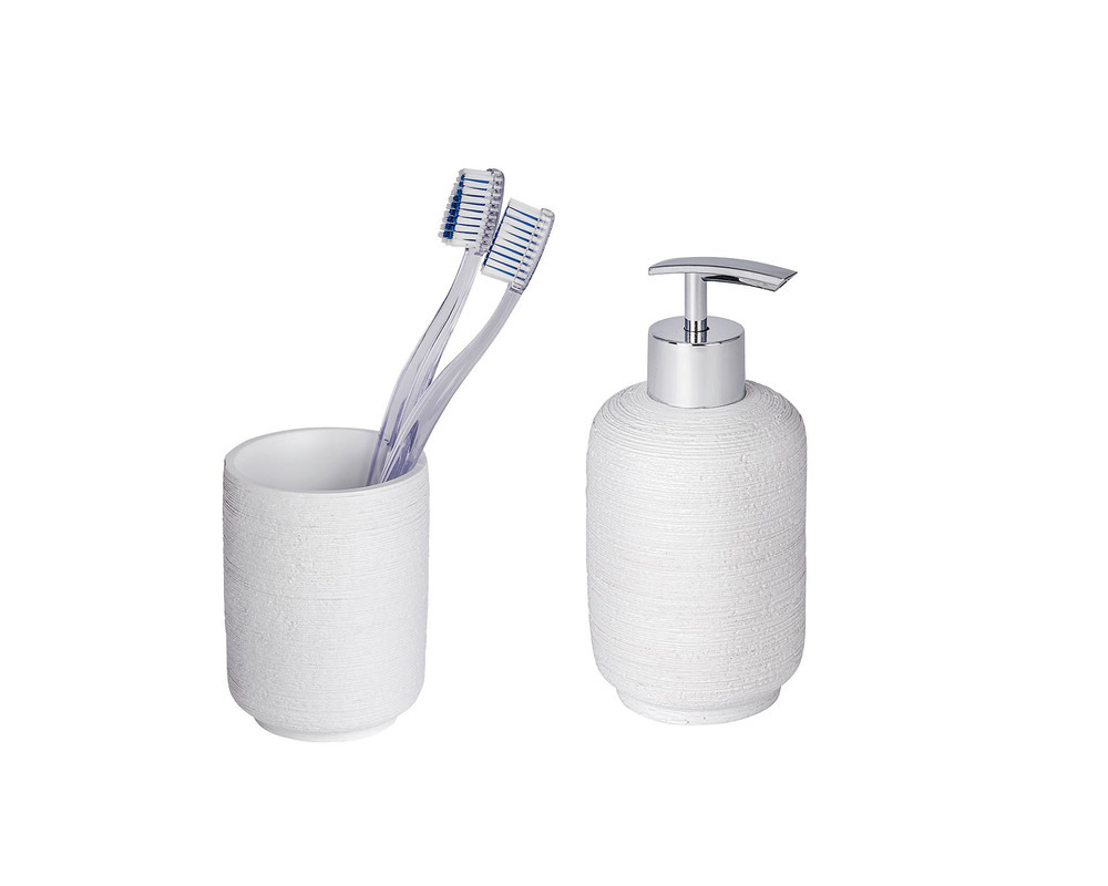 Set d'accessoires de salle de bain Neo blanc  en 2 pièces