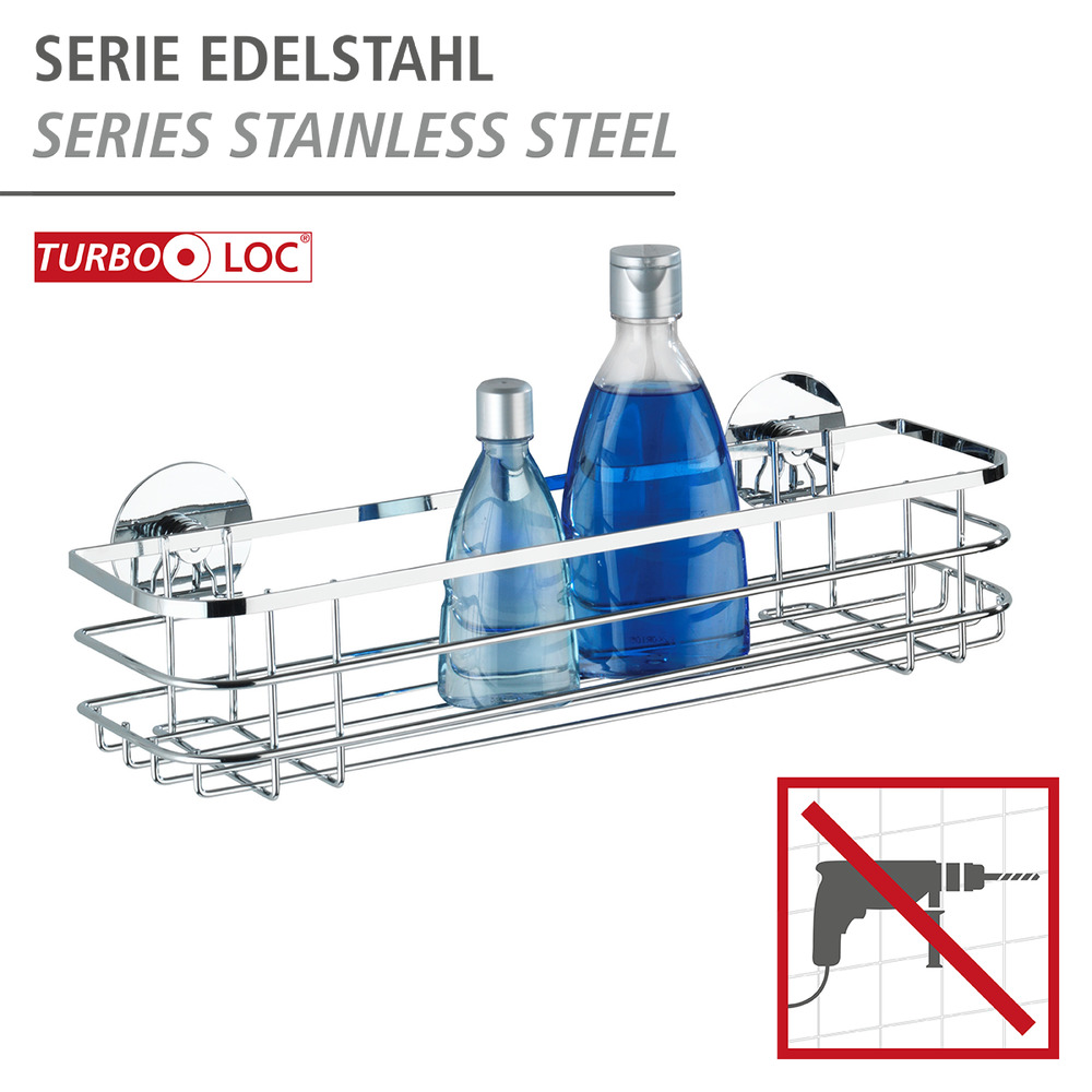 Turbo-Loc® étagère Maxi  acier inox, fixer sans percer