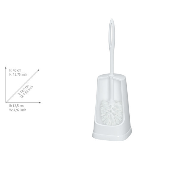 Brosse WC Simple blanc  en plastique