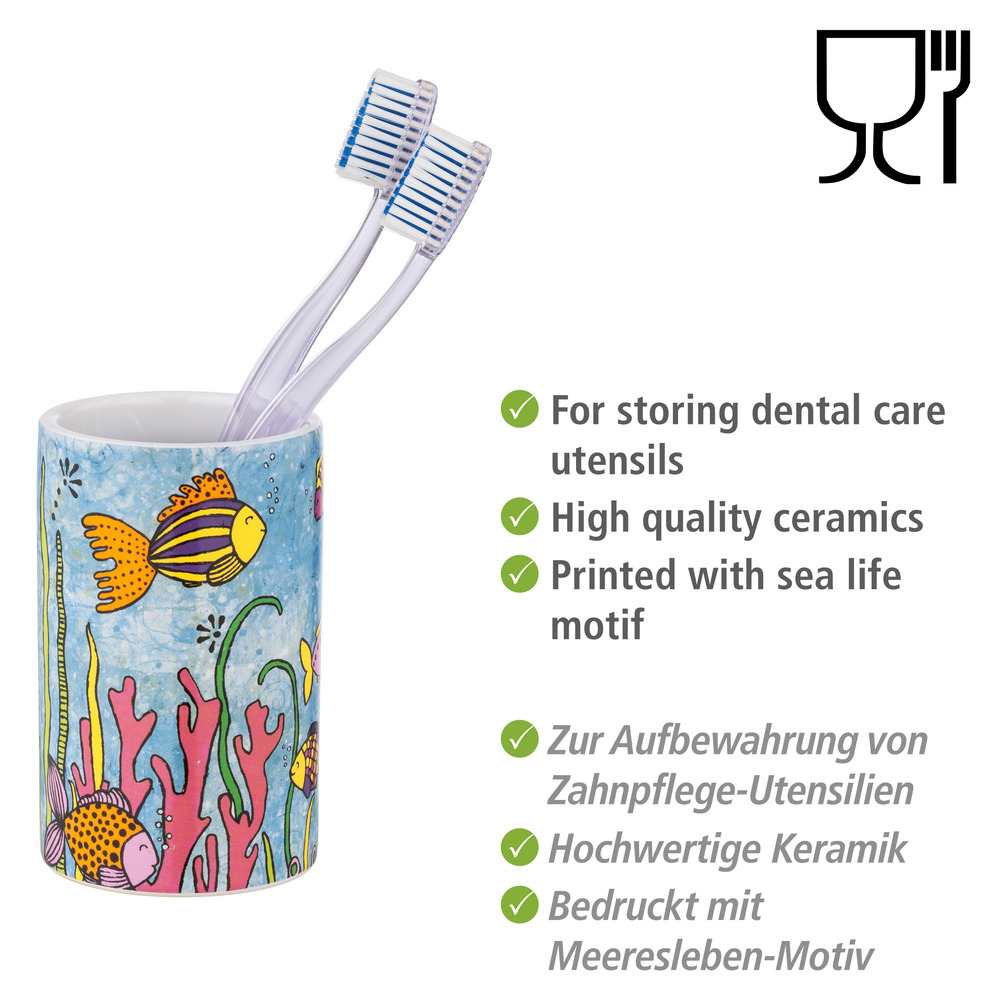 Gobelet pour brosse à dents Ocean Life  Motif vie sous-marine coloré