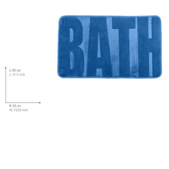 Tapis de bain Memory Foam Bath fjord bleu  polyester, 50 x 80 cm