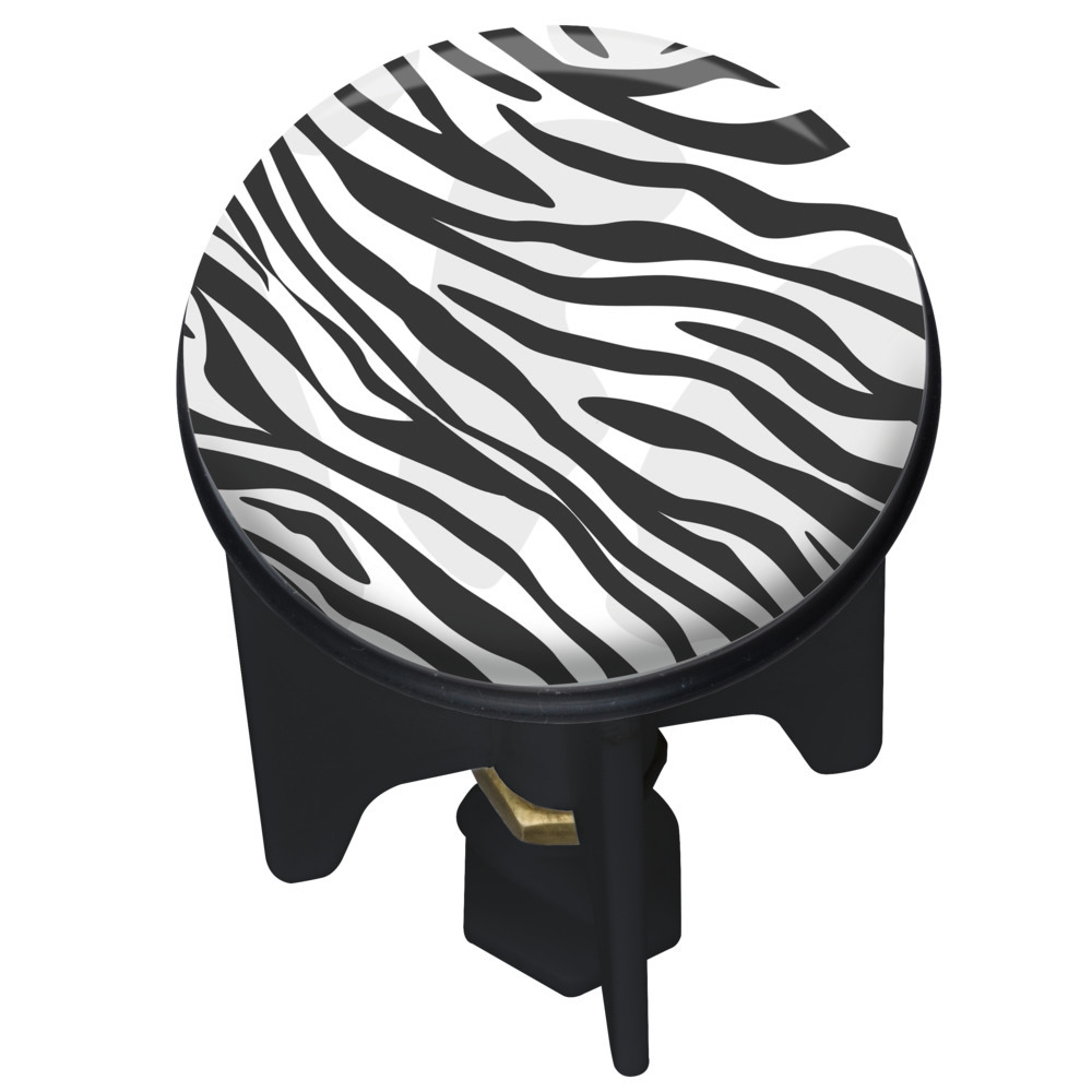 Bonde de lavabo Pluggy, Noir zébré "Wild"  Bouchon de lavabo réglable en hauteur