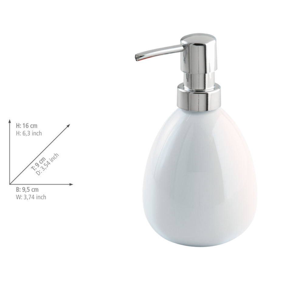 Distributeur de savon Polaris blanc  390 ml