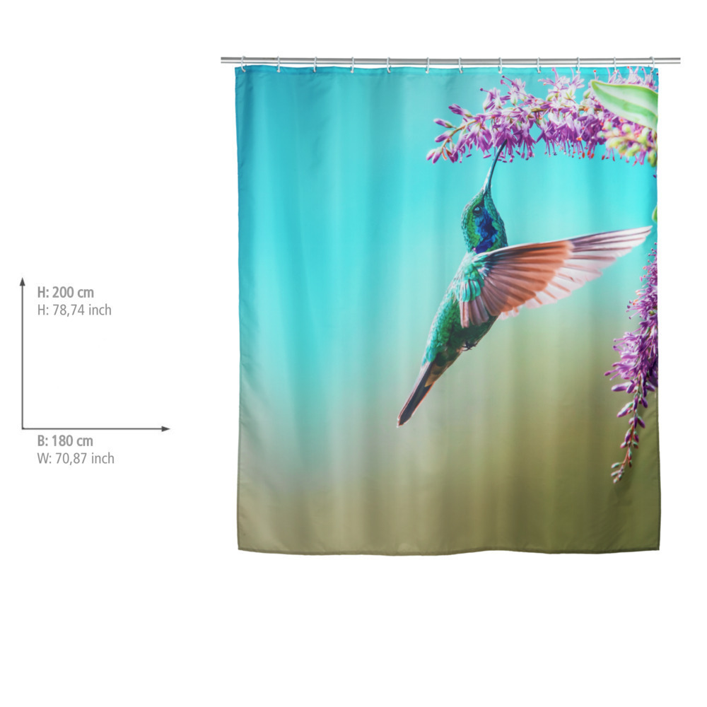 Rideau de douche Managua  Textile (polyester), 180 x 200 cm, lavable