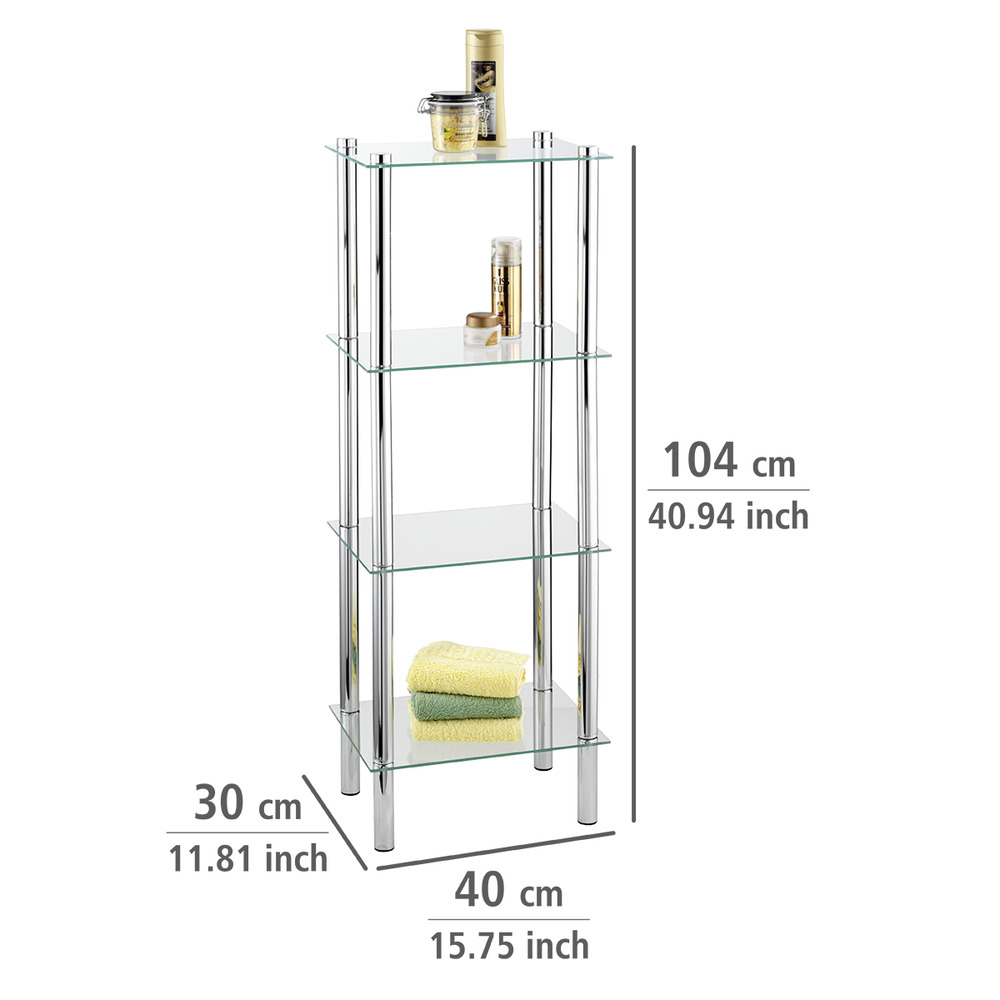 Étagère exclusive arc en demi-cercle Yago  4 étagères en verre