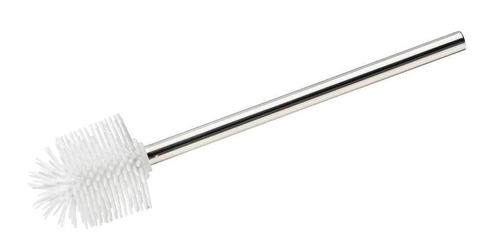 Brosse WC de rechange silicone avec manche acier inox  Brosse à toilettes de rechange, avec effet antiadhésif