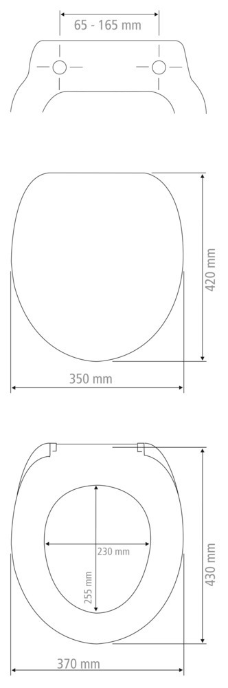 Abattant Morra blanc mat, Fix-Clip, Easy-Close  Forme universelle, en MDF massif verni plusieurs fois