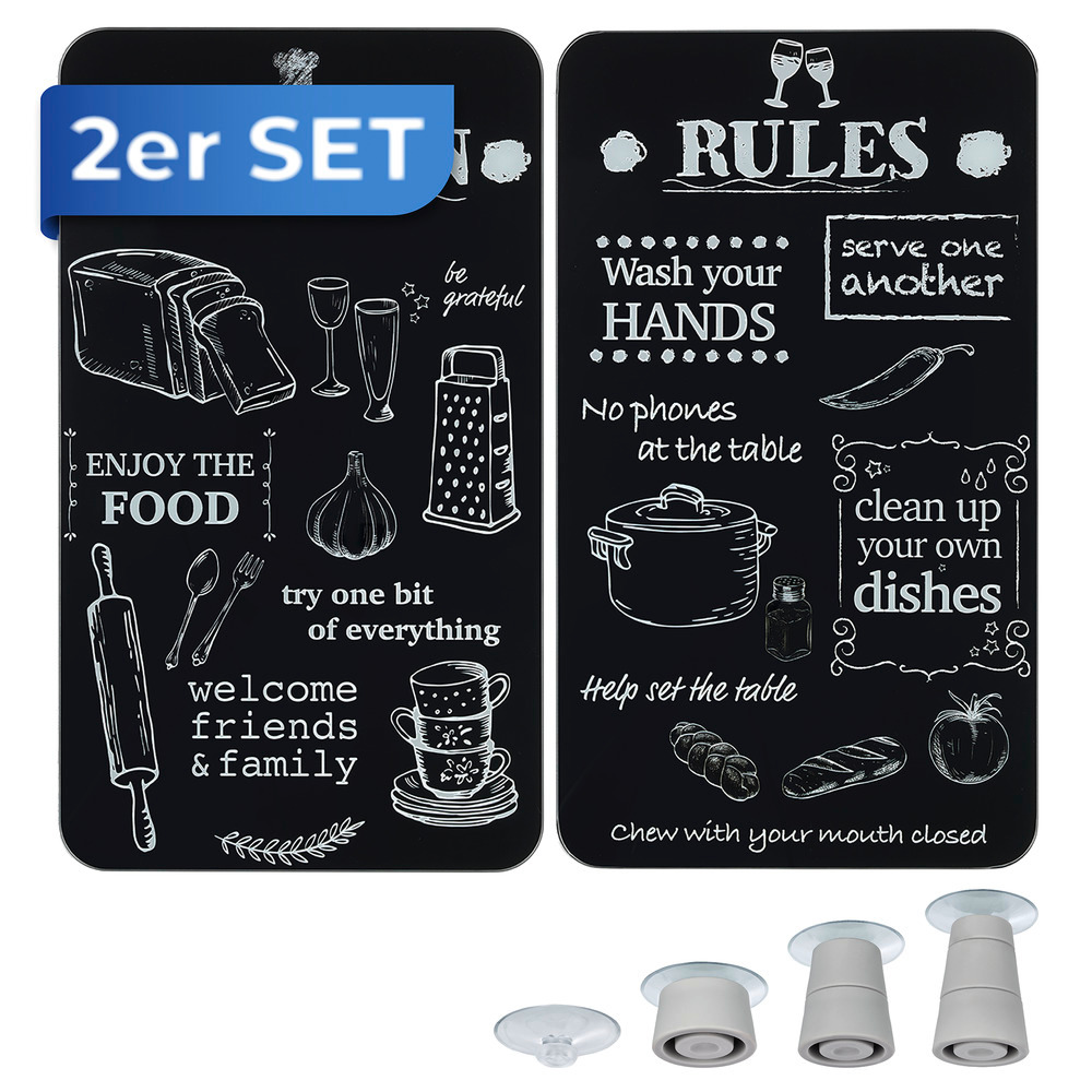 Couvercle Univ. 2pcs KITCHEN RULES  pour tous les types de cuisinières