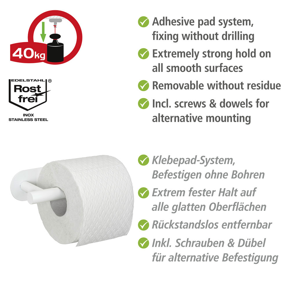 Turbo-Loc® Distributeur de papier toilette Orea White matt  en acier inoxydable