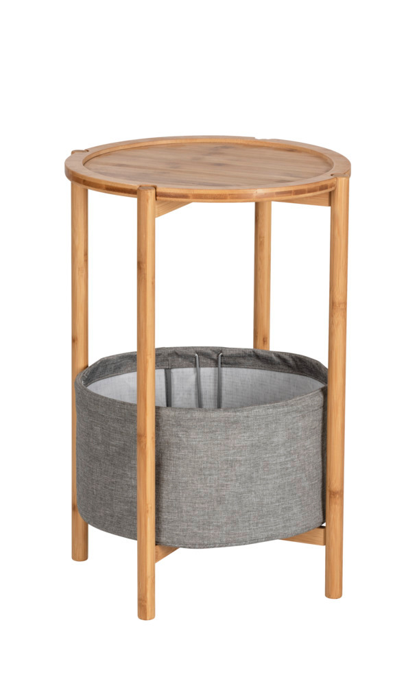 Table d'appoint scandinave avec bac rangement tissu, Table de nuit dans une chambre, bout de canapé et tabouret pour plantes,   Table dappoint scandinave avec bac rangement tissu,Table de nuit dans une chambre, bout de canapé