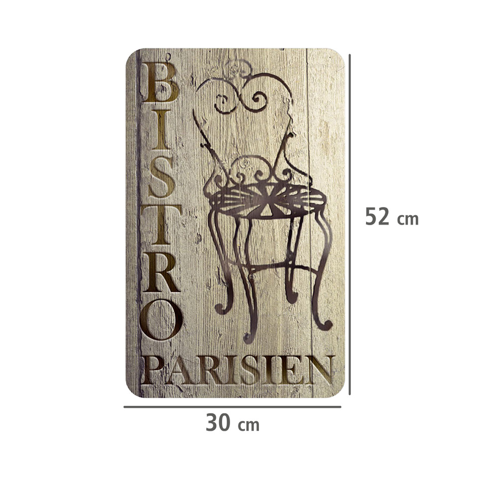 Plaque de Protection en Verre "Bistro"   pour tous les types de cuisinières