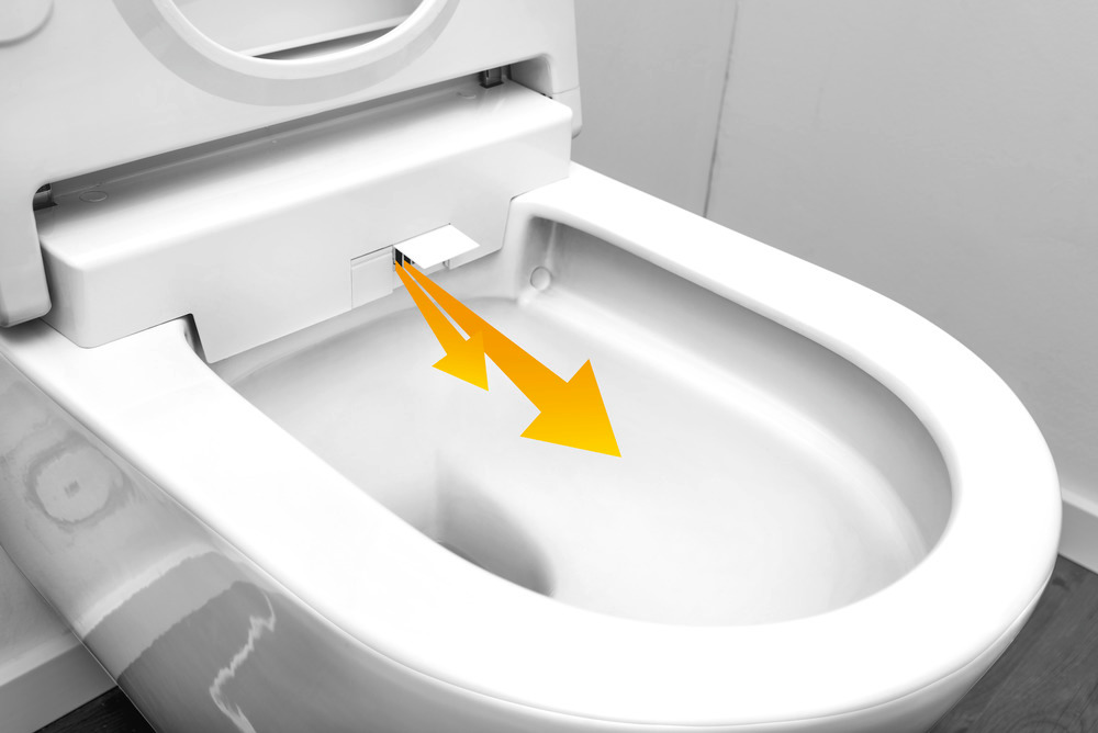 Abattant WC  Smart Toilet avec fonctions de nettoyage en céramique sans rebord 