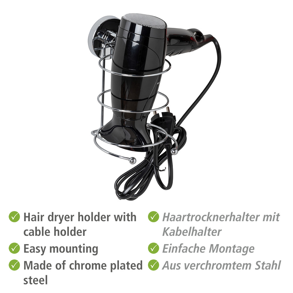 Vacuum-Loc® porte-sèche-cheveux Milazzo  fixer sans percer