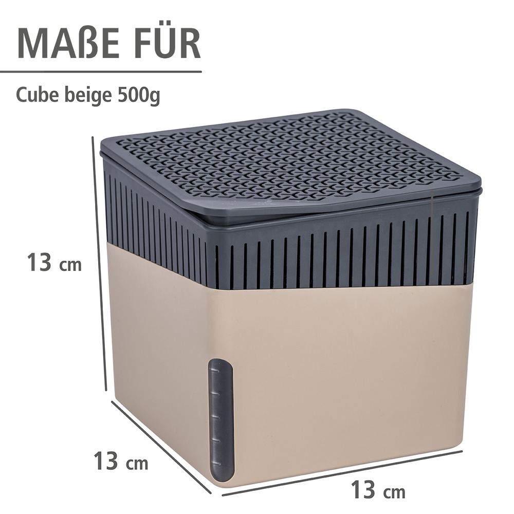 Déshumidificateur d'intérieur Cube 500 g beige  Déshumidificateur d'air