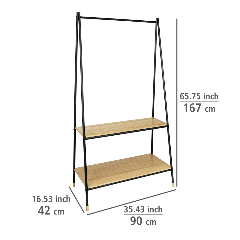 Portemanteau sur pied Loft  avec 2 étagères généreuses