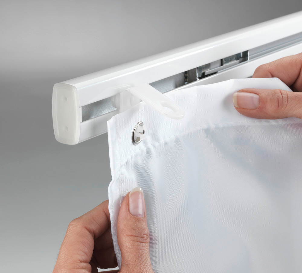 Barre de douche télescopique Era, Tringle de douche, fixation sans perçage, Blanc, 75-125 cm  Tringle de douche