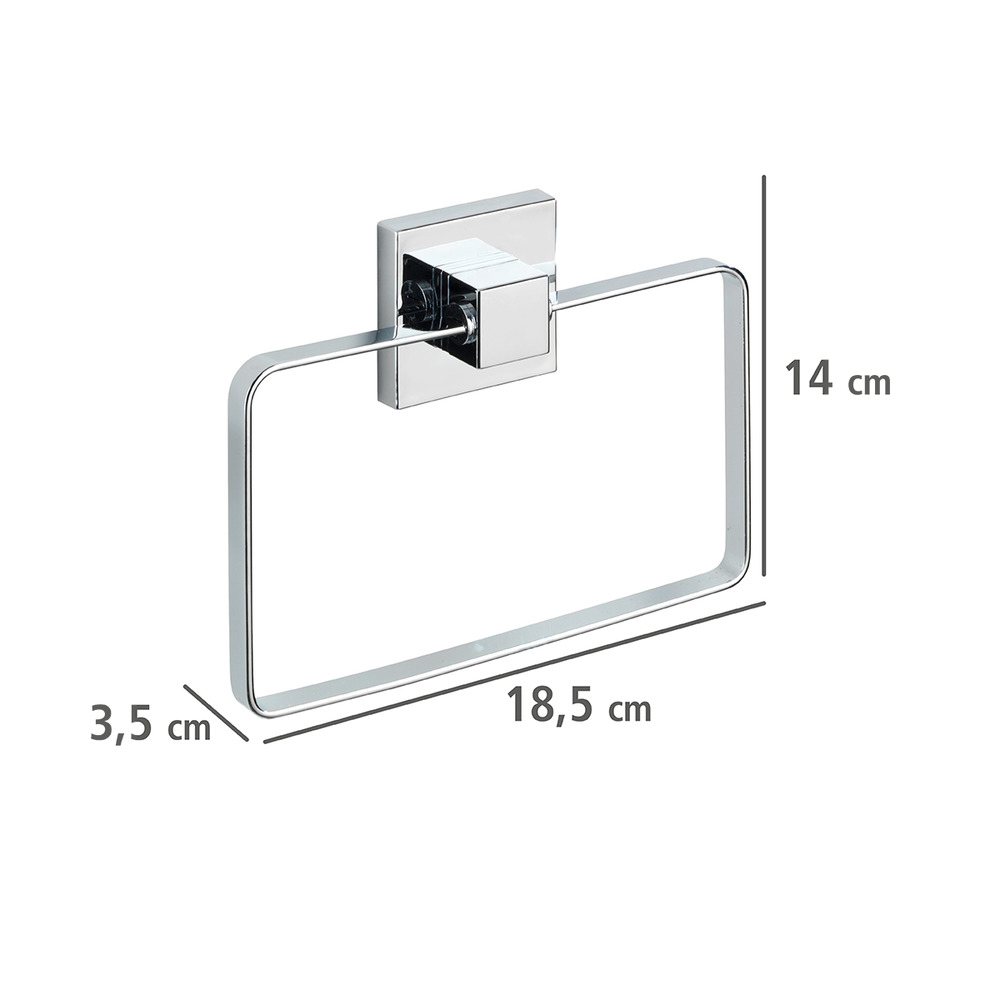 Vacuum-Loc® anneau porte-serviettes en acier inox Quadro  fixer sans percer