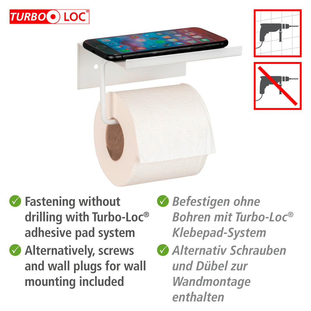 Distributeur de papier toilette Desulo blanc  avec tablette