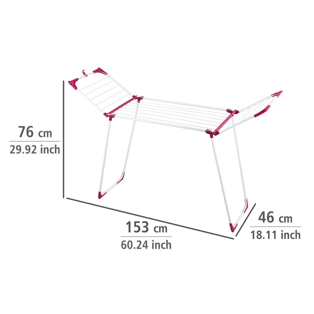 Etendoir linge, séchoir à linge pliable, Summer Dry, longueur d'étendoir 13m  13 m de longueur sèche