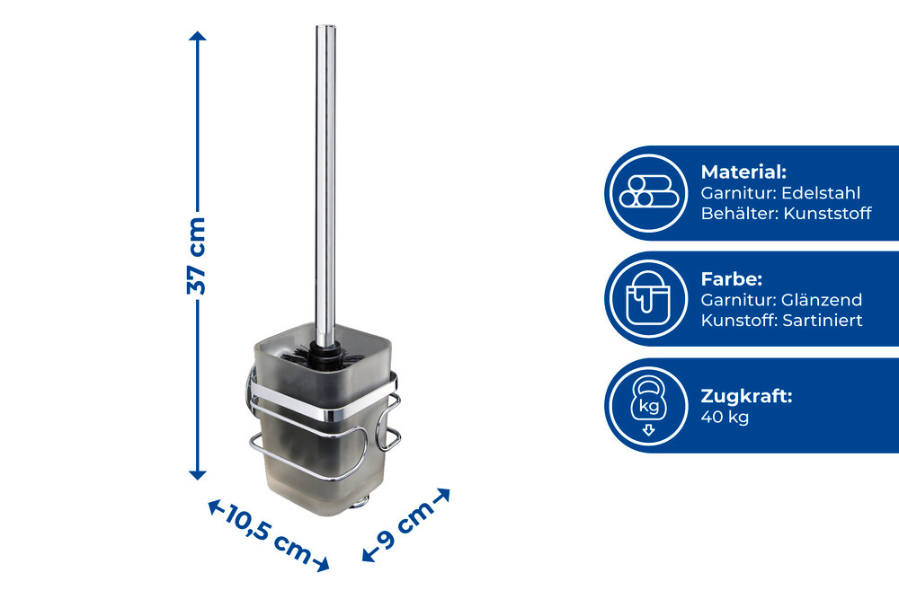 TurboFIX ensemble WC  acier inox, fixer sans percer