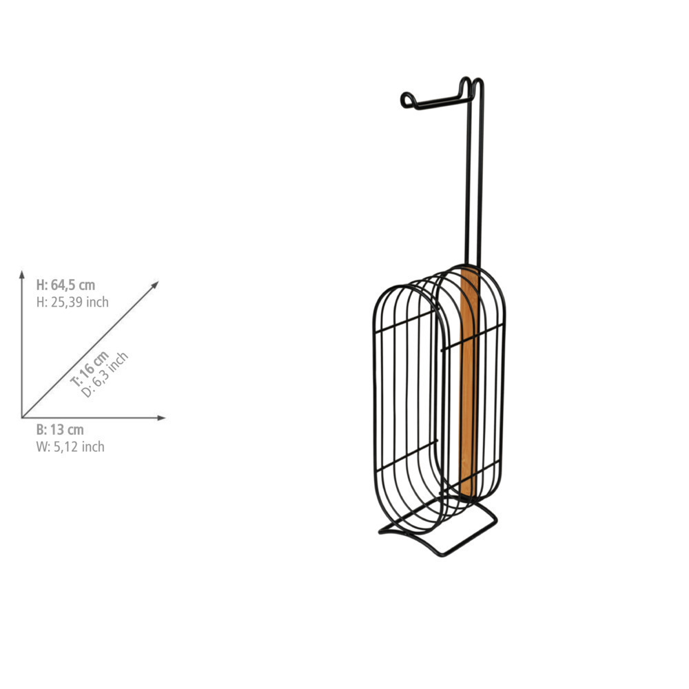 Distributeur de papier toilette sur pied Brendola  avec porte-rouleau de rechange