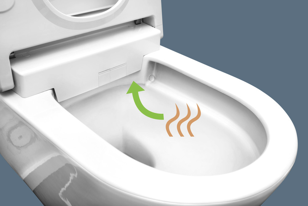 Abattant WC  Smart Toilet avec fonctions de nettoyage en céramique sans rebord 