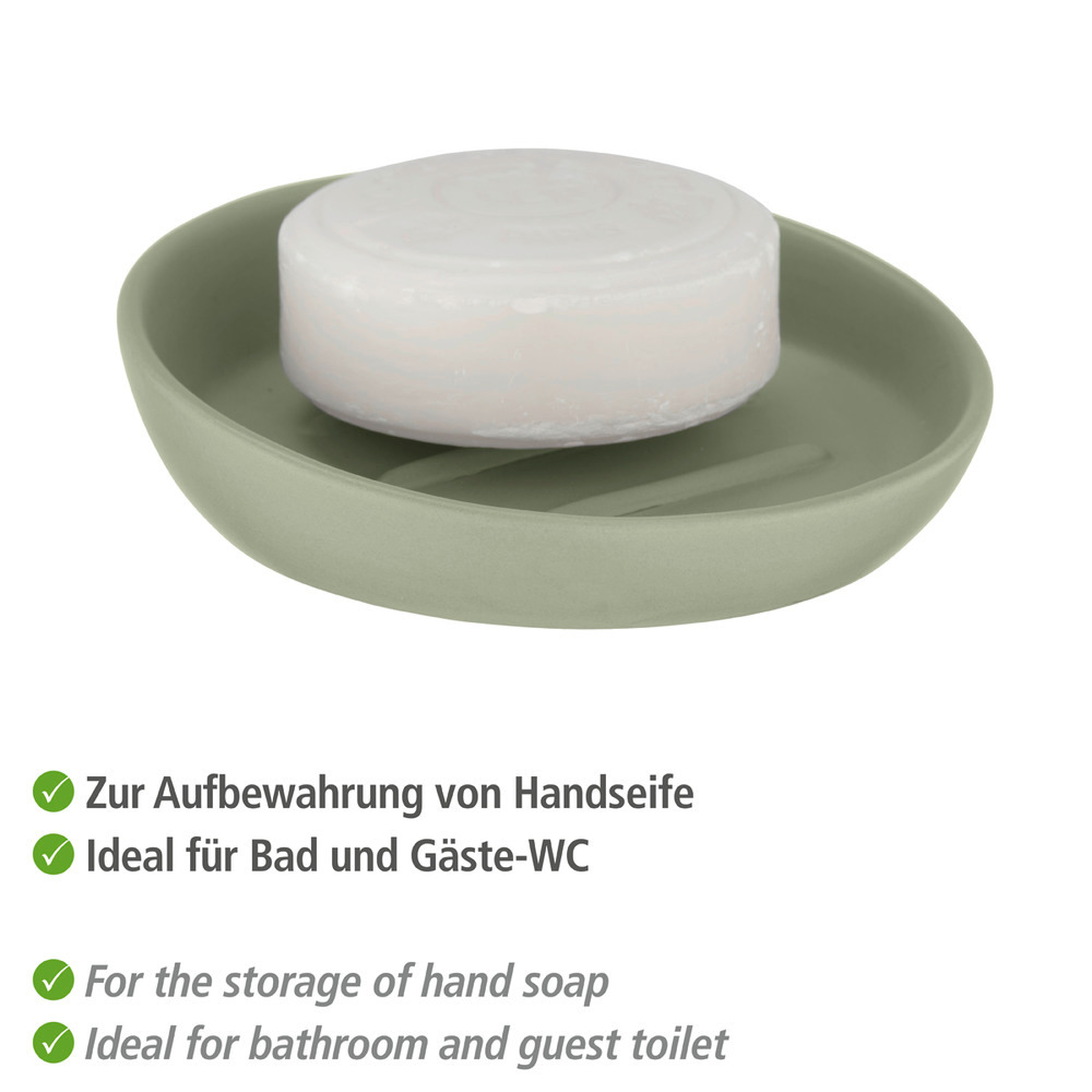 Porte-savon Badi Vert Pale  Ø 11,5 x 3 cm