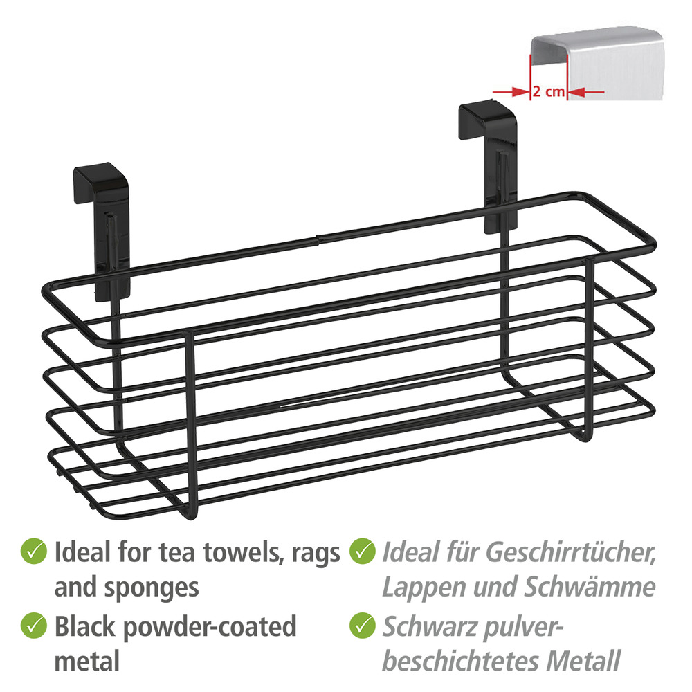 Panier à suspendre Slim  Noir