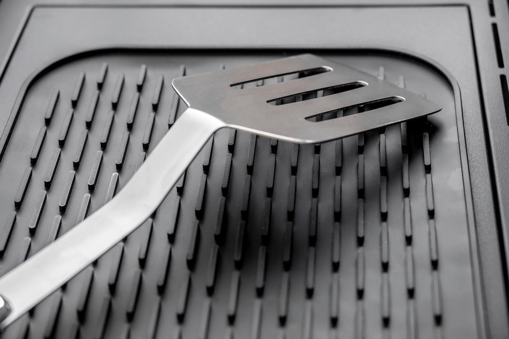 Spatule barbecue  en acier inoxydable et plastique TPR