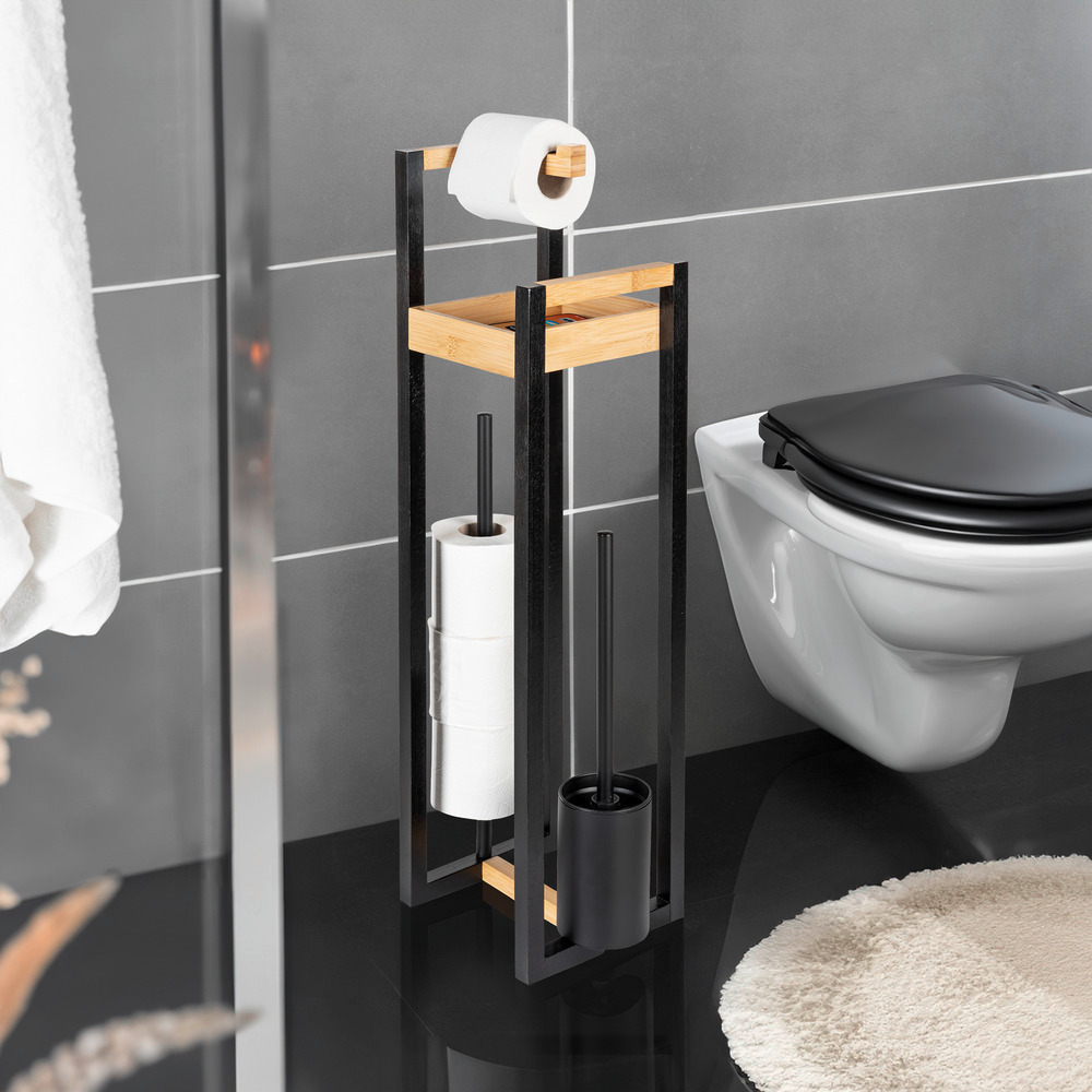 Garniture de WC sur pied 4 en 1 Mod. Braidi  en bambou certifié FSC®.