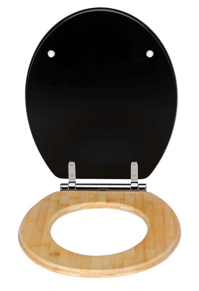 Lunette WC Bambusa Black  en MDF et bambou