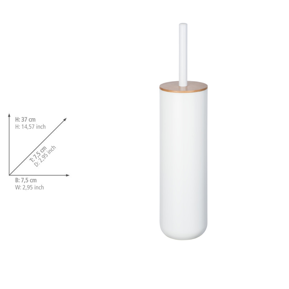 Brosse WC Posa blanc  plastique, bambou