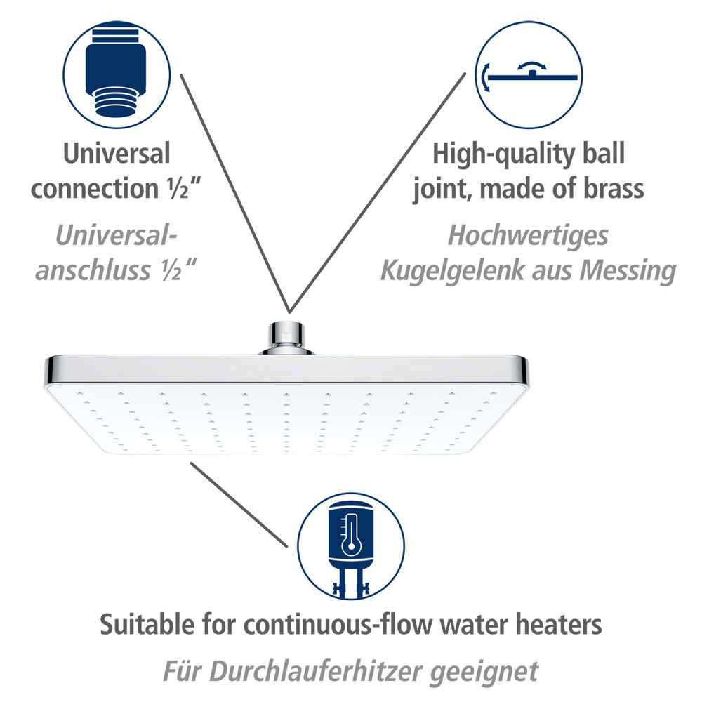 Douche de pluie Automatic Cleaning  avec système de nettoyage automatique