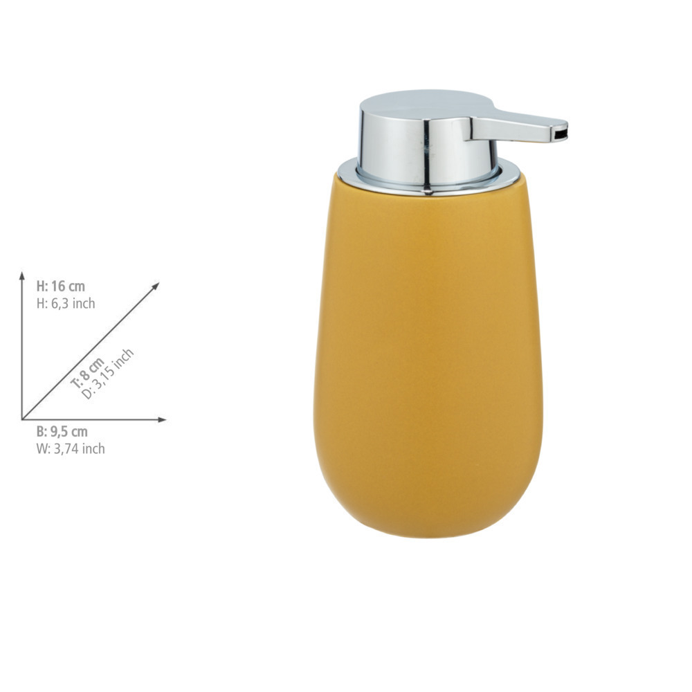 Ensemble de lavabo Badi Jaune, 2 pièces  En céramique de qualité supérieure