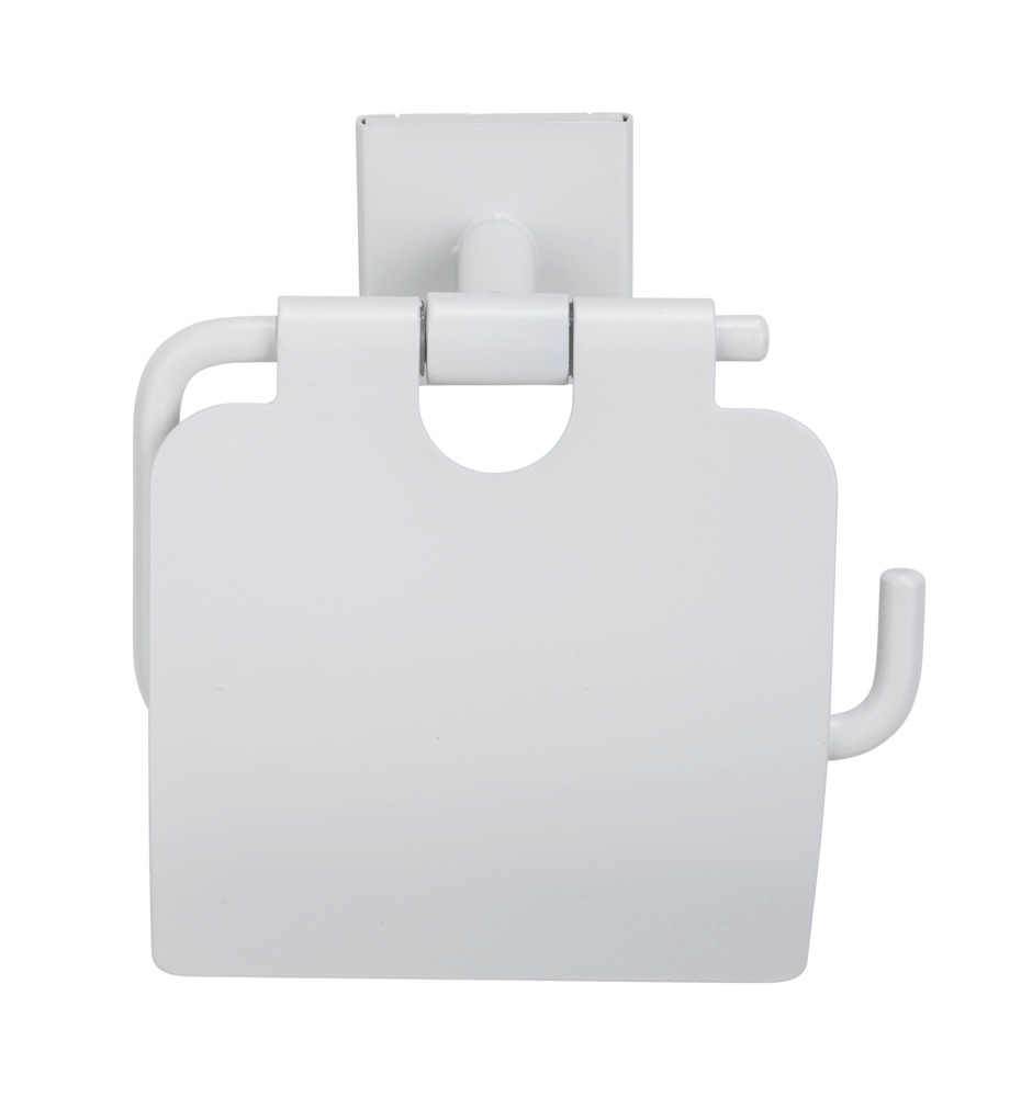 Distributeur de papier toilette Turbo-Loc® Ovaro Blanc mat  Acier inoxydable, avec couvercle