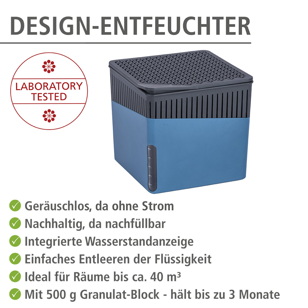 Déshumidificateur d'intérieur Cube 500 g bleu  Déshumidificateur d'air