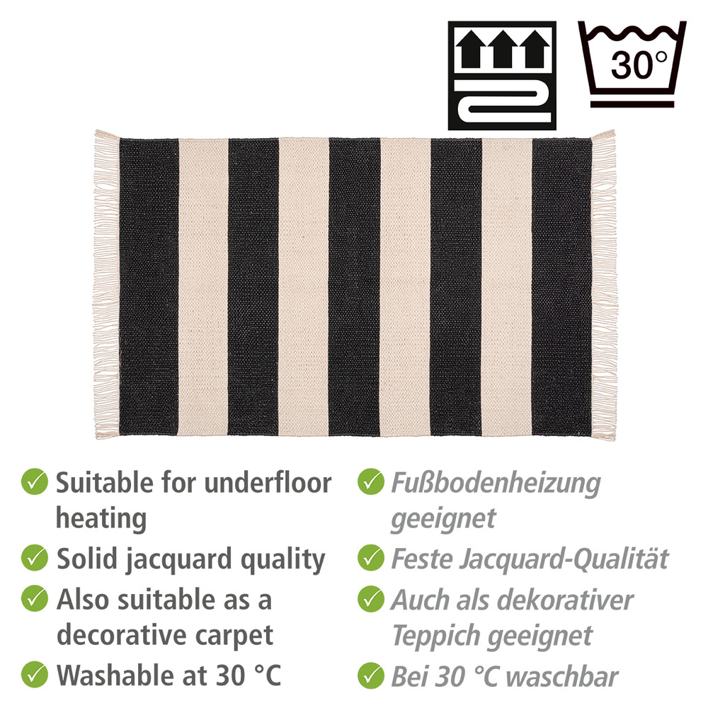 Tapis de bain 50x80cm Kasi 100% coton recyclé  En coton certifié et recyclé