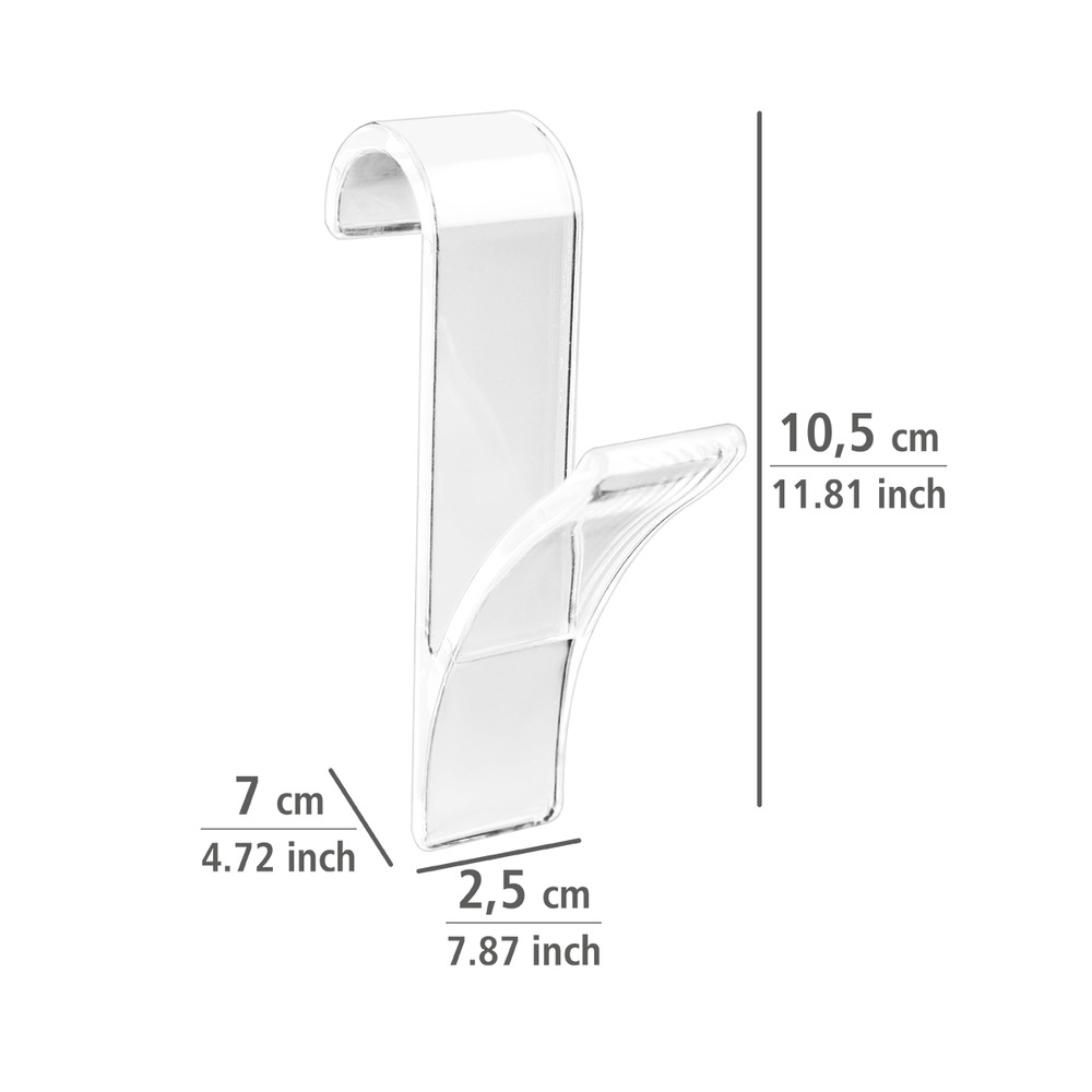 Crochet radiateur sèche serviette, plastique transparent, Lot de 2  Crochets de radiateur pour tous les radiateurs standard