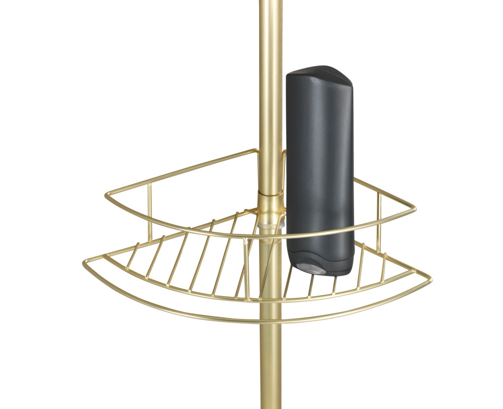 Étagère d'angle télescopique Dolcedo doré mat  inoxydable