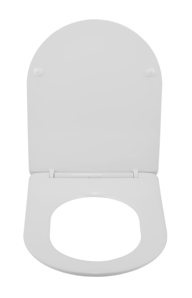 Siège WC Galati Blanc mat  en plastique thermodurcissable, effet soft touch