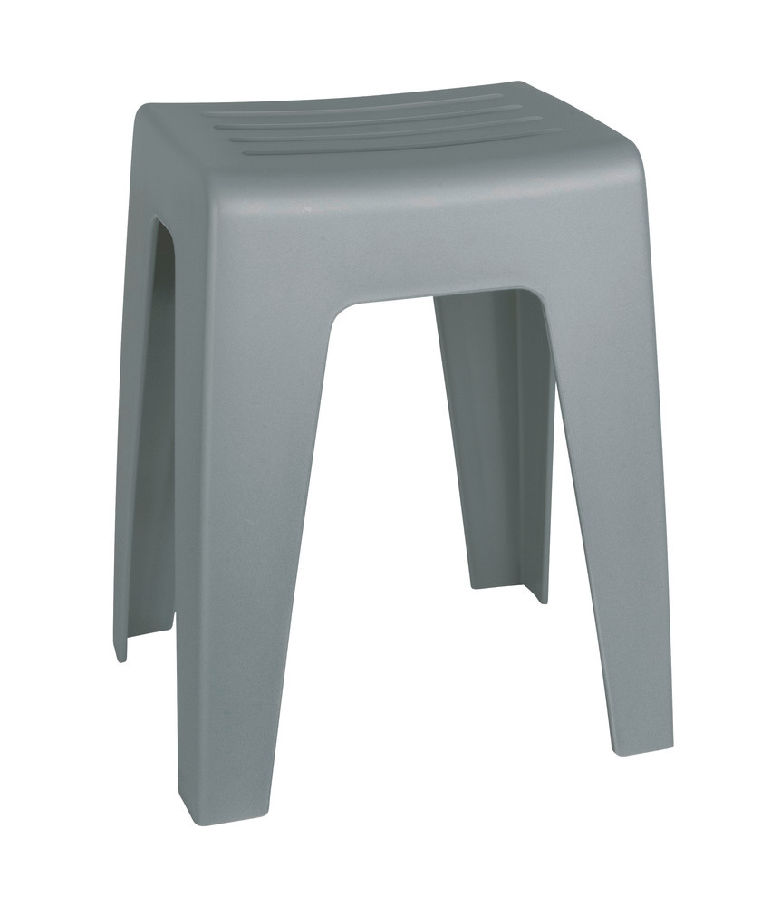 Tabouret pour salle de bain Kumba gris  plastique