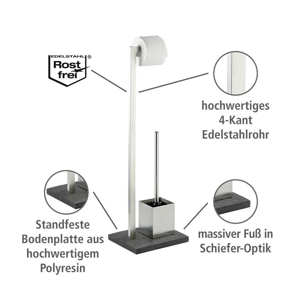 Combiné WC Slate Rock  inoxydable