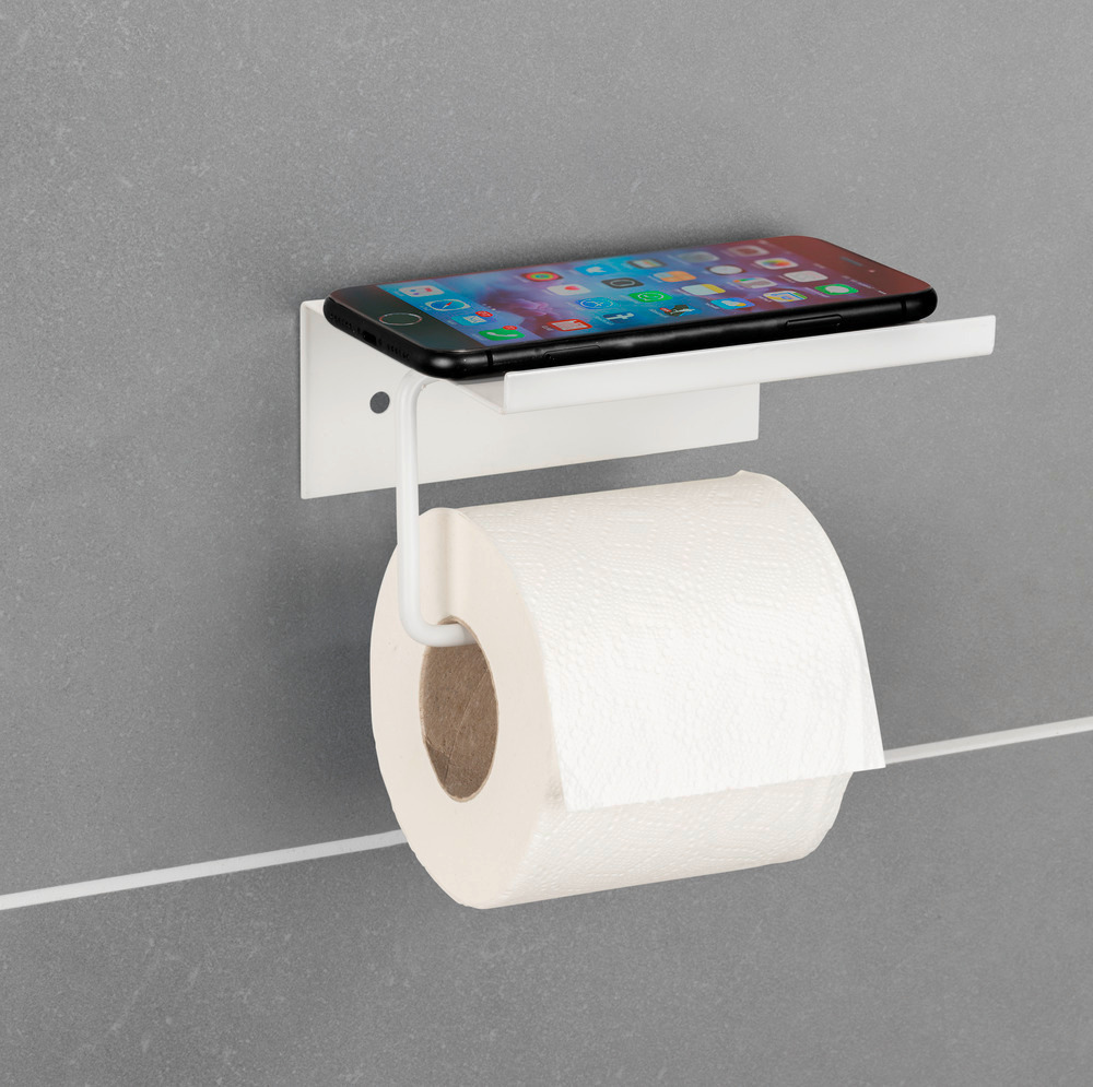 Distributeur de papier toilette Desulo blanc  avec tablette