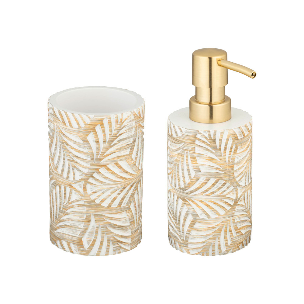 Set d'accessoires de salle de bain Terralba, 2 pièces  en polyrésine