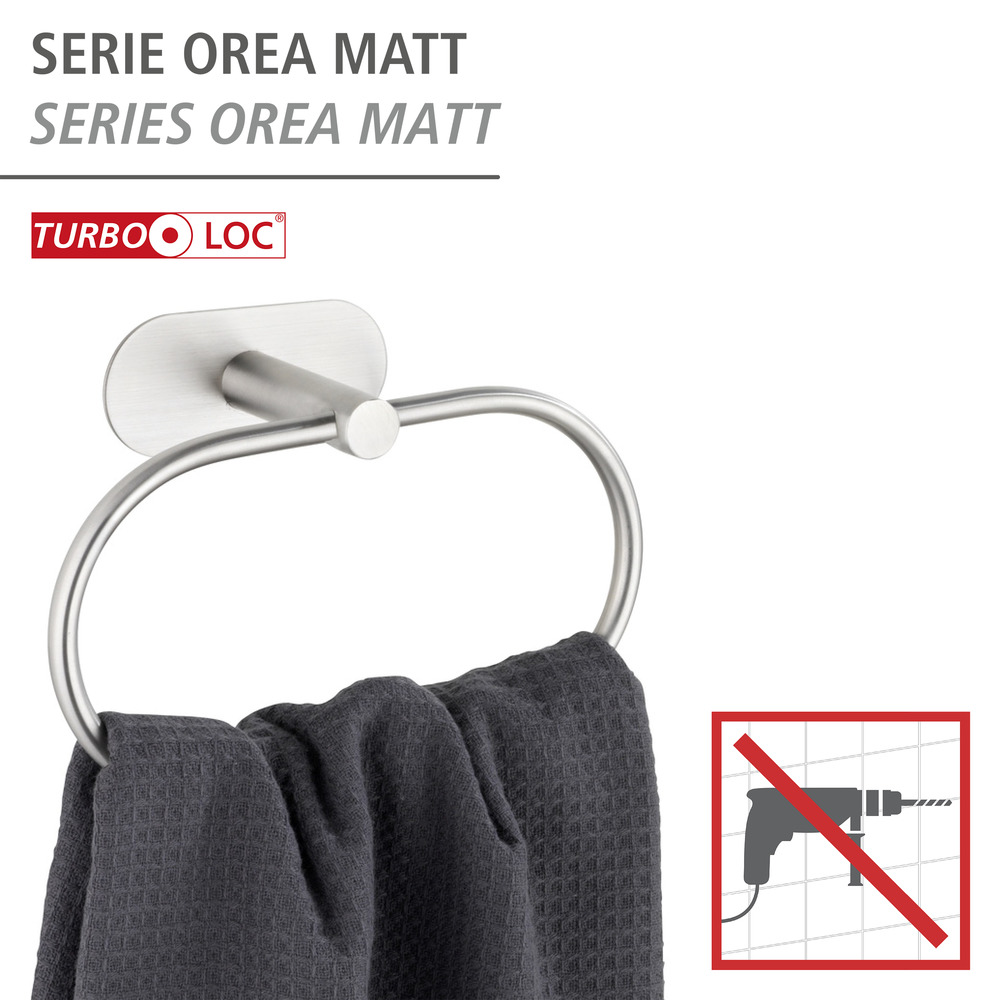 Turbo-Loc® Anneau porte-serviette Orea Mat  fixer sans percer